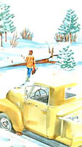 Chainsaw Adventure: Cutting Firewood in Winter Image